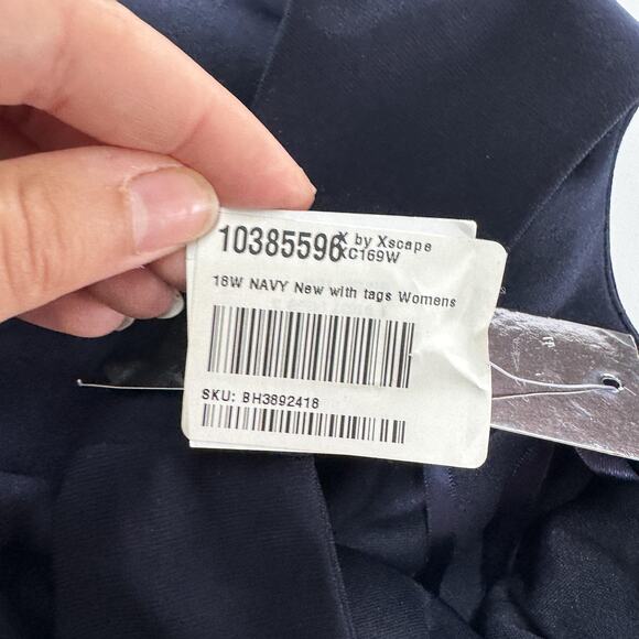 X by Xscape Dress Womens 18W Floral Pleated Maxi Sleeveless Formal XC169W - Picture 7 of 12